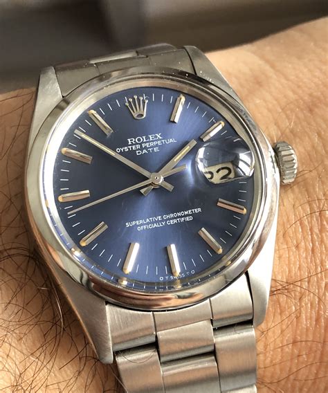 rolex oyster perpetual date blue dial